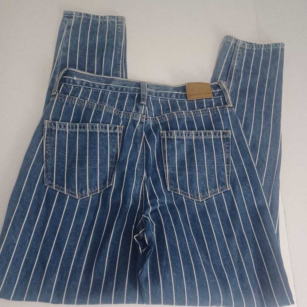 American Eagle Stripped Jeans Sz 0